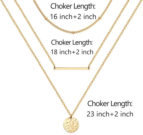 Miniatura 6 de Collares delicados para mujer, collares en capas, collar de gargantilla chapado en oro, joyería para mujer