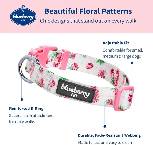 Miniatura 2 de Collar para perros Cherry Garden con delicadas flores