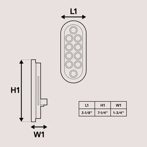 Miniatura 6 de Juego de luces traseras LED ovaladas para remolque de 6.0 in, 2 color ámbar y 2 color rojo 4 Rojo + 2 Blanco