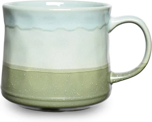 Miniatura 16 de Bosmarlin Taza de café grande de cerámica, taza de té grande para la oficina y el hogar, 21 onzas, apta para lavavajillas y microondas, 1 unidad Azul