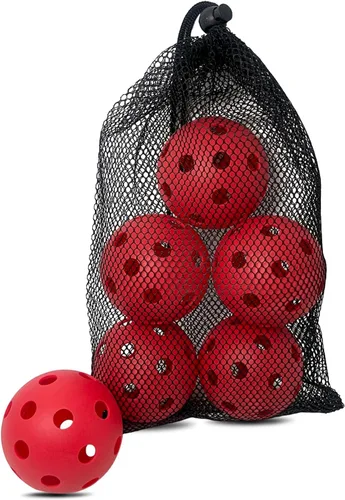 Miniatura 24 de 6 -Pack Pickleball Balls, 26 Holes Outdoor Pickleballs, High Elasticity & Durable Pickle Balls for All Style Pickleball Paddles Indoor Pickleballs