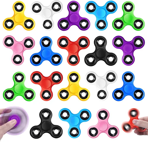 SCIONE Paquete de 18 juguetes giratorios para ansiedad a granel para niños y adultos, juguetes para ansiedad a granel, spinner de mano para bolsas