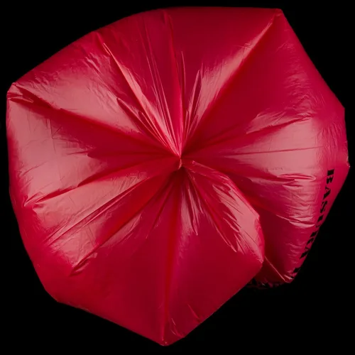 Miniatura 2 de Bolsa de residuos infecciosos de aislamiento rojo/bolsa de riesgo biológico de alta densidad 17 micrones - 200/caja 40-45 galones 40" x 48" por
