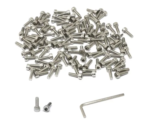 Miniatura 188 de iexcell 25 piezas M4 x 60/65/70/75/3.150 in paso de rosca 0.028 in acero inoxidable 304 cabeza hexagonal Tornillos Tornillos surtido Kit
