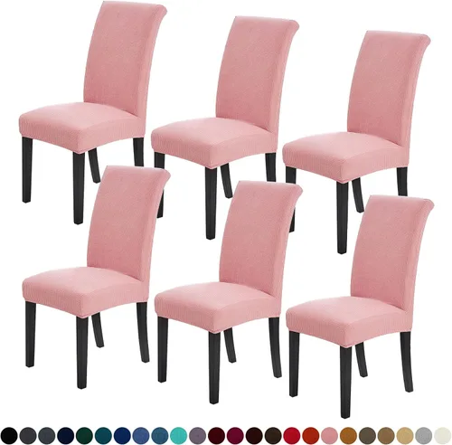 Miniatura 31 de Joccun Fundas para Sillas de Comedor Juego de 2, Fundas Elásticas para Sillas de Comedor Fundas para Sillas de Comedor Protector de Asiento, Funda