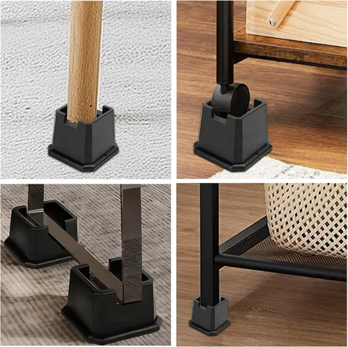 Miniatura 4 de Elevadores de Cama Shouwuhho de 2 Pulgadas, Elevadores de Muebles con Alturas de 2 3 4 5 6 7 8 Pulgadas de Alta Resistencia, Elevadores de Cama