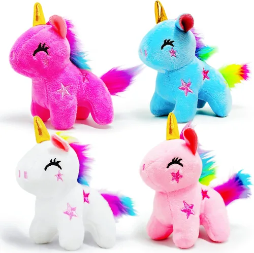 Miniatura 11 de Kawaite Animales de peluche de unicornio azul para niños y adultos, mini llavero de peluche, peluche de unicornios, animal de peluche suave