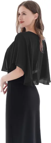 Miniatura 3 de Capelet de gasa para novia, chales suaves y envolturas para vestidos de mujer, accesorios