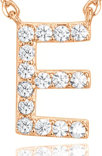 Miniatura 140 de PAVOI 14K White Gold Plated Cubic Zirconia Initial Necklace Letter Dainty Necklaces for Women