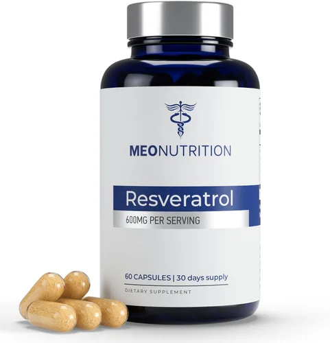 Resveratrol 600mg – 60 cápsulas | Suplemento antioxidante | Sin OMG, sin gluten, vegano | Apoya el bienestar y la vitalidad | Fabricado en Estados