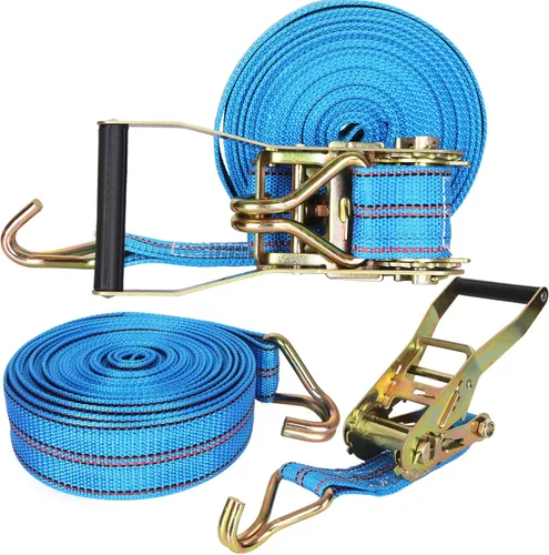 Paquete de 2 correas de amarre de trinquete, 2 pulgadas x 33 pies, 10,000 libras de resistencia a la rotura, correas de amarre de carga resistentes
