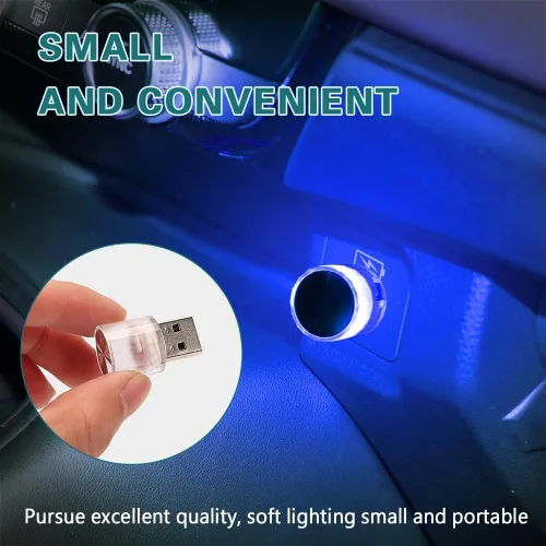 Miniatura 6 de Lámpara LED USB para interior de coche, luces LED USB mini universales para decoración de coche, luz nocturna LED USB mini enchufable, luz LED USB