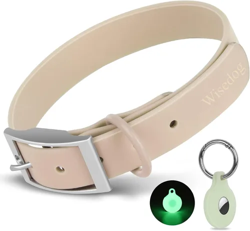 Miniatura 9 de Wisedog Collar de perro impermeable: ajuste múltiple de 7 a 23.6 pulgadas, correa recubierta de goma suave, fácil de limpiar, para perros pequeños