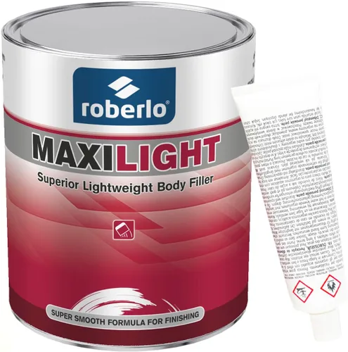 Miniatura 9 de Roberlo Maxilight - Relleno de cuerpo ligero superior, reparación de abolladuras y arañazos, perfecto en aluminio, acero, zinc, galvanizado y fibra