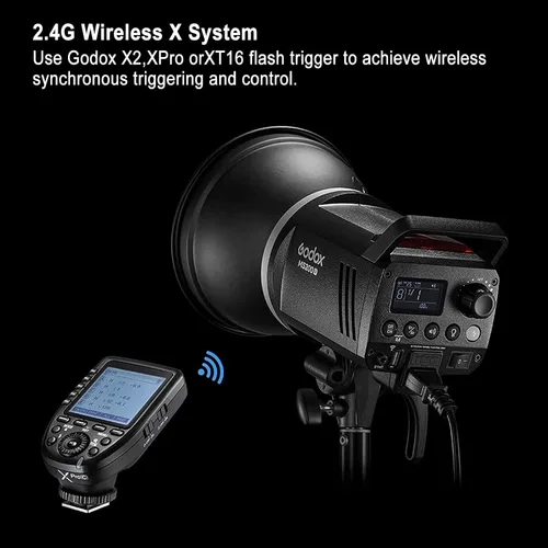 Miniatura 6 de Godox MS200-V MS200V 200W - Luz estroboscópica compacta de estudio, GN53 0.1-1.8S Tiempo de reciclaje, sistema 2.4G X, montaje Bowens con lámpara