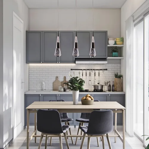 Miniatura 5 de Luces Colgantes para Isla de Cocina, Luz LED Colgante Moderna de 2 Luces, Luces Colgantes Negras para Isla de Cocina para Comedor, Lámpara de Araña
