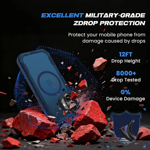 Miniatura 3 de DEERLAMN Funda magnética a prueba de golpes para iPhone 16 de 6.1 pulgadas, [compatible con MagSafe] [protección contra caídas de grado militar] 2