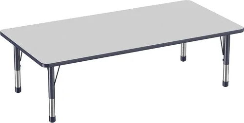 Miniatura 116 de FDP - Mesa rectangular para actividades escolares y aulas (24 x 36 pulgadas), patas gruesas para niños pequeños, altura ajustable de 15 a 24