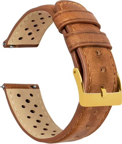 Miniatura 23 de Barton Racing & Rally Horween - Correas de cuero con barras de resorte de liberación rápida integradas, longitud estándar para muñecas de 5 a 8