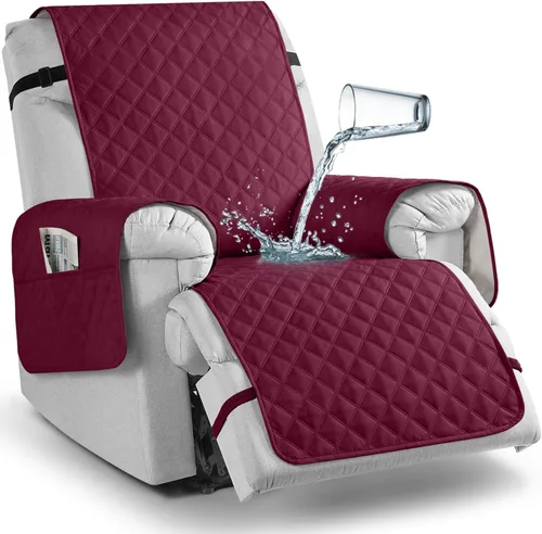 Miniatura 39 de TAOCOCO - Funda antideslizante para silla reclinable, funda para sofá, funda para silla reclinable pequeña con correas elásticas, protector
