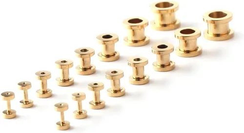 Miniatura 14 de Ruifan kit de 16 expansores de acero quirúrgico, 8 pares, 14 g - 00 g (1.6 mm-10 mm)