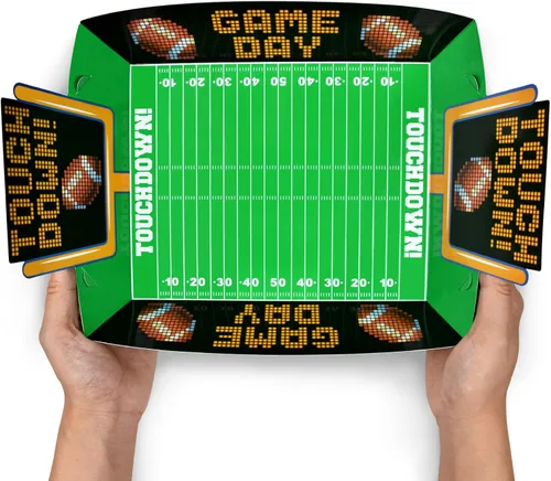 Miniatura 3 de Kit de suministros para fiesta de fútbol de Gatherfun para 36: Platos grandes de comida de fútbol, tazones desechables, bandejas de comida - Ideal