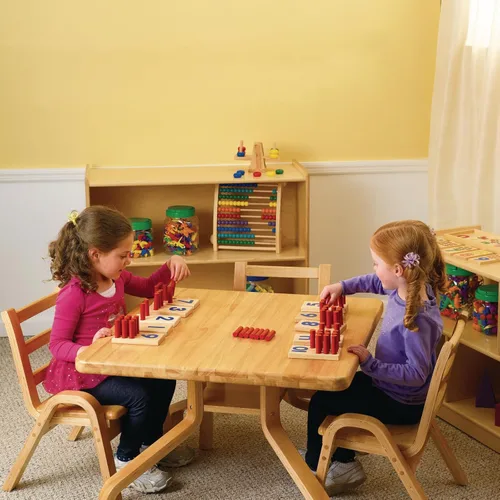 Miniatura 7 de Excellerations Tablero de números de clavija, incluye: 10 tablas de madera de goma + 55 clavijas de madera + bolsa de almacenamiento
