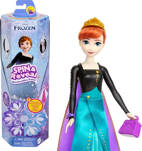 Miniatura 8 de Mattel Disney Princess Ariel - Juego de muñecas de moda, gira y revela con 11 sorpresas, incluyendo 5 accesorios, 5 calcomanías y escena de juego