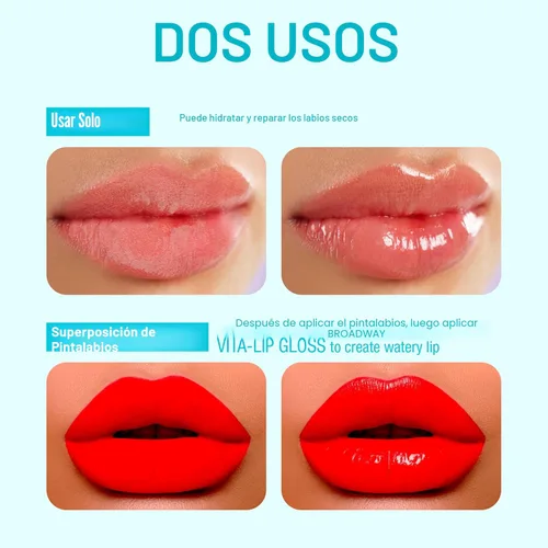 Miniatura 6 de Ruby Kisses Broadway Vita-Lip Brillo de labios transparente (paquete de 7) Bálsamo labial ultrahidratante y calmante con vitaminas, acabado de alto