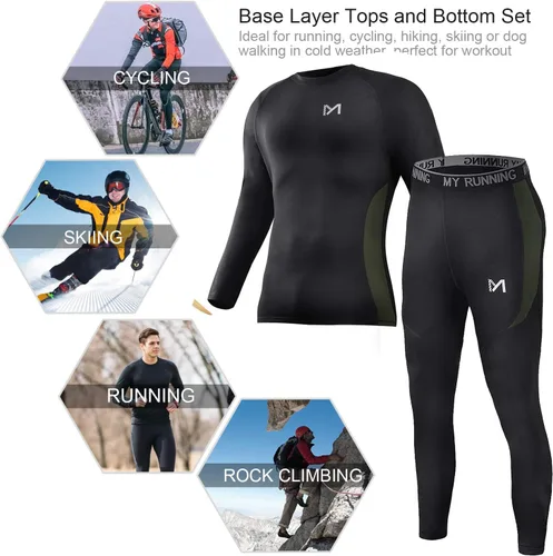 Miniatura 5 de MEETYOO - Conjunto de ropa interior térmica para hombre, pantalones largos deportivos, capa base