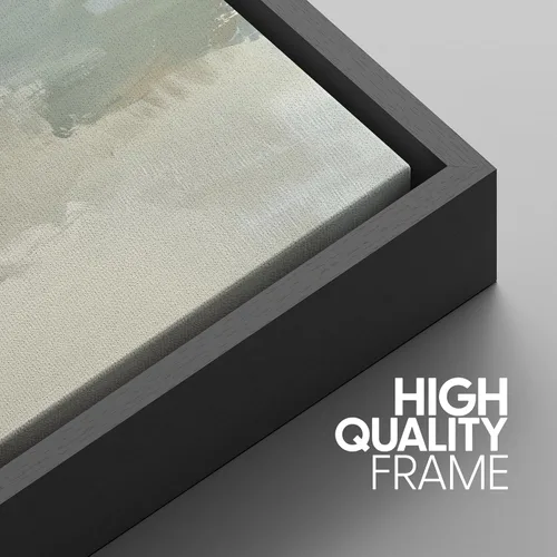Miniatura 157 de SIGNWIN Lienzo enmarcado para pared, arte con pinceladas de flujo neutro en tonos beige abstractos, ilustraciones, arte moderno, decorativo