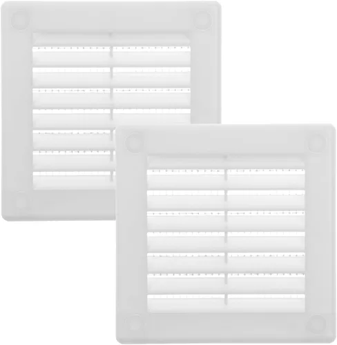 Miniatura 24 de Vent Systems 3 x 3 pulgadas (dimensiones de apertura) - Cubierta de ventilación de plástico blanco Soffit - Rejilla de ventilación cuadrada plana