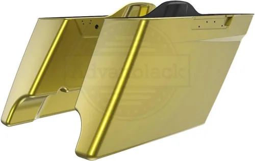 Miniatura 45 de Alforjas de motocicleta aptas para Harley Touring FLH 2014+ - Whisky ámbar, accesorios de perillas, bolsas rígidas estiradas
