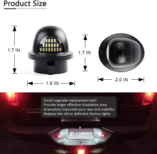 Miniatura 5 de Bestview Conjunto de luces LED para matrícula compatible con camioneta F150 F250 F350 F450 F550 Superduty Ranger Explorer Bronco Excursion