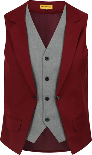 Miniatura 7 de Oliver George Chaleco formal de esmoquin en capas para hombre, chaleco de traje de negocios