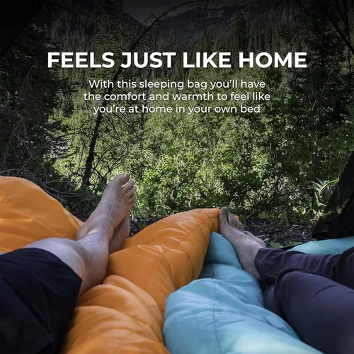 Miniatura 7 de TETON Celsius XL, -25, 20, 0 Degree - Saco de dormir duradero y cálido para adultos y niños. Camping hecho fácil y cálido. Saco de compresión Azul