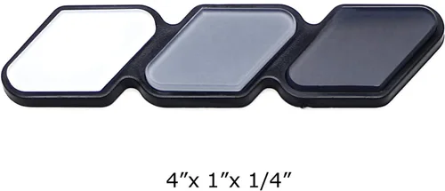 Miniatura 9 de iJDMTOY Emblema de rejilla de tres colores con tiras retro y anclajes de perno de cambio sin necesidad de remoción, compatible con Toyota Tacoma