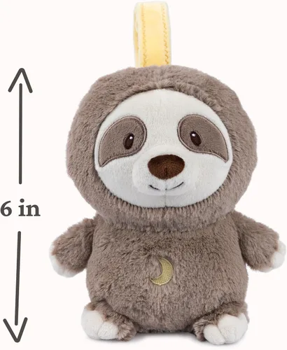 Miniatura 5 de GUND Baby Lil' Luvs On The Go Calmante de Perezoso para Bebés y Recién Nacidos, Animal de Peluche de Perezoso, Juguete con Sonido, Marrón/Crema, 6