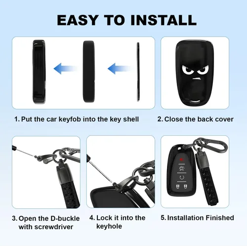Miniatura 4 de ACEBOY Funda para llavero Chevy, funda de TPU suave con llavero para Chevrolet Blazer Camaro Malibu Equinox Cruze Traverse Trax Sonic Tracker Bolt