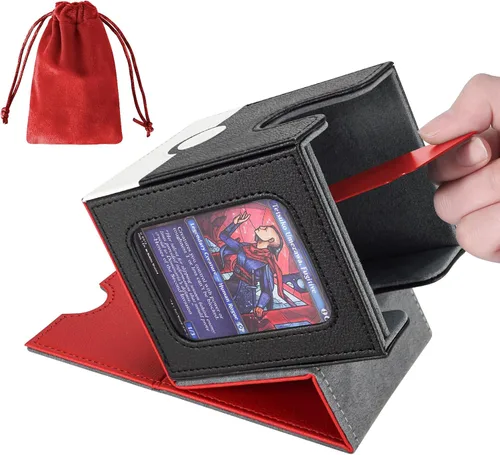 Miniatura 14 de AFIING MTG Caja de Mazo para Commander Display, Caja de Cartas que Cabe 100 Cartas con Doble Funda, Caja de Almacenamiento Magic Commander TCG con 2