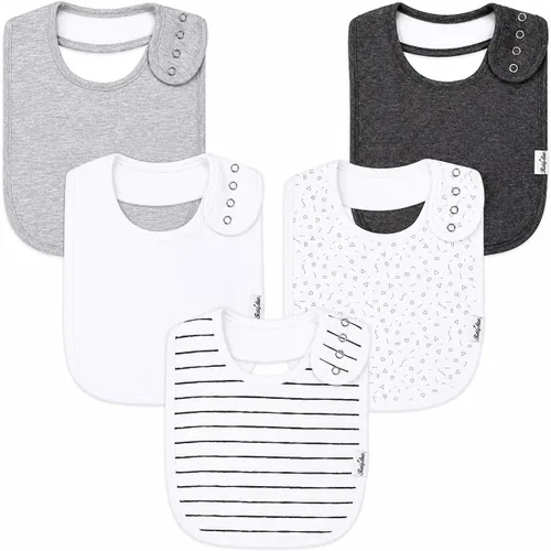 KiddyStar Organic Cotton Baby Drool Bibs | Soft, Adjustable, Absorbent, Unisex Teething Bandana Bibs for Babies Clásico 1