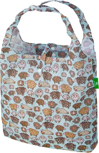 Miniatura 27 de ECO CHIC Bolsas plegables reutilizables para comestibles, bolsa de compras ligera, reciclada y reutilizable, bolsa plegable impermeable Gafas Gatos