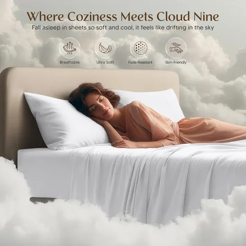Miniatura 26 de Utopia Bedding Juego de sábanas Queen – Sábanas de 4 piezas para cama tamaño Queen, microfibra suave y transpirable, incluye 1 sábana bajera, 1 Gris