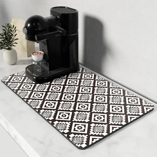 Miniatura 66 de Rnivvi Tapete de secado de platos para encimera de cocina, 16 x 18 pulgadas, bonita almohadilla de secado absorbente resistente al calor con goma