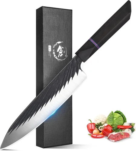 Miniatura 12 de ROCOCO Cuchillo de carnicería para carne Cuchillo único que ahorra esfuerzo Cuchillo de cocina profesional Cuchillos de chef de acero inoxidable