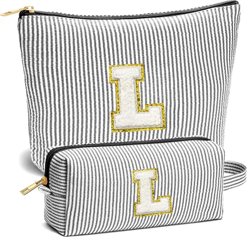 Miniatura 27 de Set de Bolsos de Maquillaje de Viaje - Bolso Inicial de Aseo de Viaje, Bolso de Cosméticos Portátil Bolso de Maquillaje de Viaje con Artículos Azul