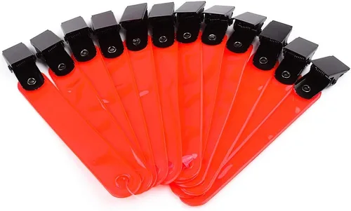 Marcadores de sendero con clips de noche y día, color naranja, reflectantes, para senderismo, caza, al aire libre