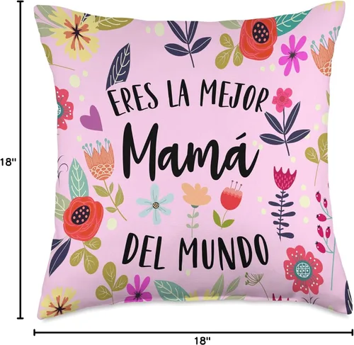 Miniatura 4 de La Mejor Mama del Mundo en español Gifts Mejor Mama del Mundo en español Dia de la Madre - Almohada (18 x 18 pulgadas), multicolor