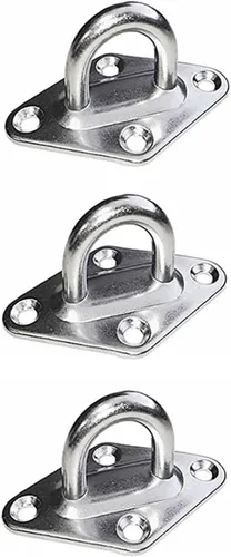 Miniatura 5 de CABAX Kit de accesorios de vela para vela triangular cuadrada serie M6, acero inoxidable antioxidante resistente con 4 tensores, 6 ojales