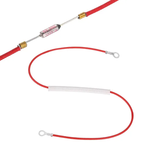 Miniatura 9 de MECCANIXITY Fusible universal de temperatura para olla de arrocera, 158.0 °F 10 A 250 V Fusible térmico de metal con ambos terminales de anillo